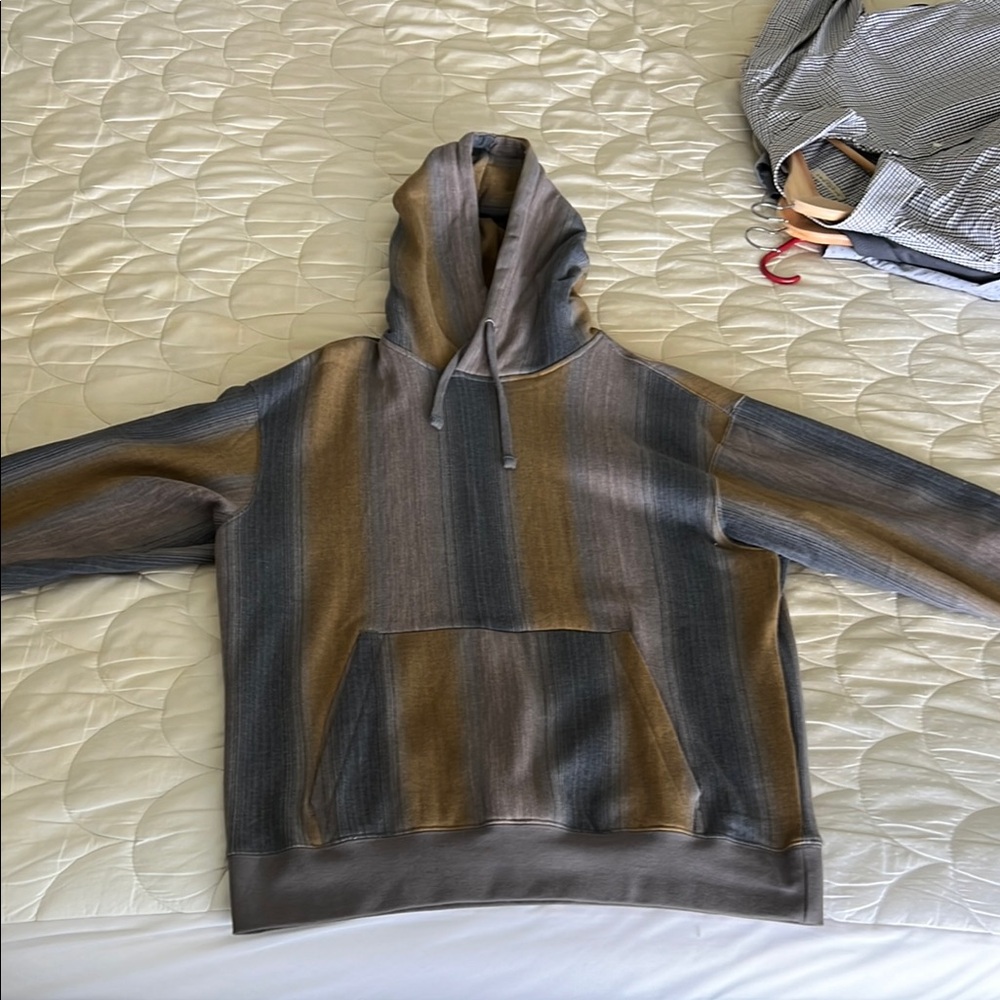 New With Tags Men's Striped Hoodie in multi-color.